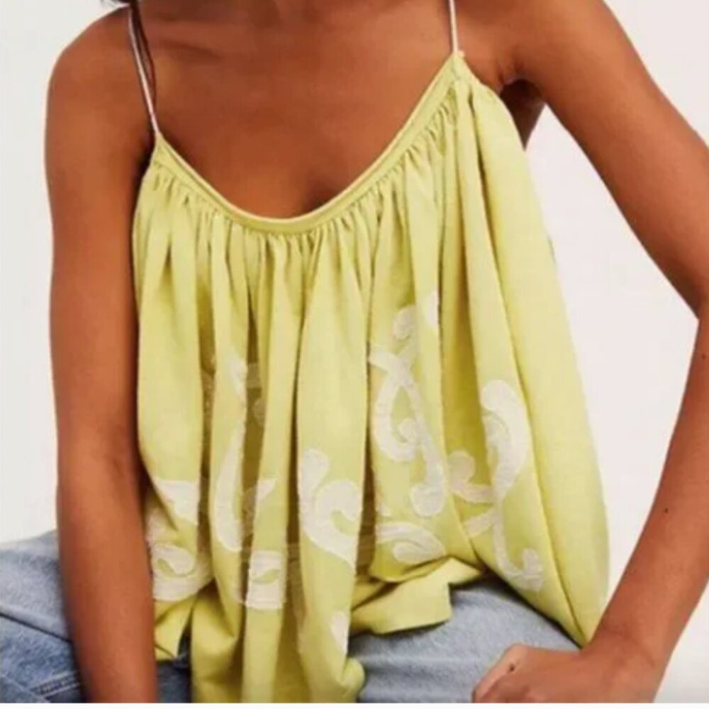 FP On Clouds Swing Tank In Lemon Ivory Combo S